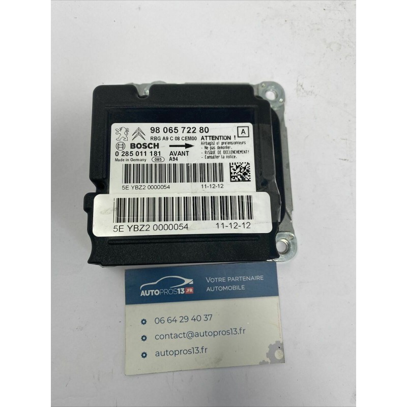Calculateur Airbag Latéral PEUGEOT 206 - Boîtier ECU Neuf - Réf. 9643400480 / 550661000