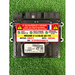 CALCULATEUR MOTEUR RENAULT...