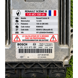 CALCULATEUR MOTEUR RENAULT...