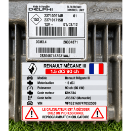 CALCULATEUR MOTEUR RENAULT...