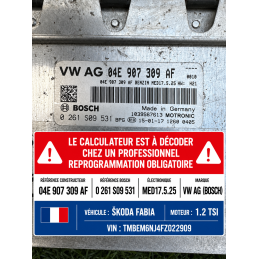 CALCULATEUR MOTEUR SKODA...