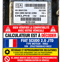 CALCULATEUR MOTEUR FIAT...