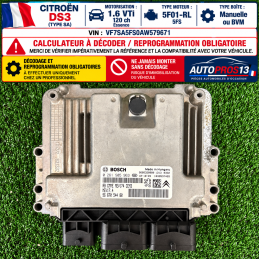 CALCULATEUR MOTEUR CITROEN...