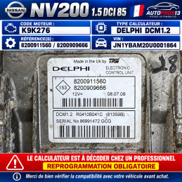 CALCULATEUR MOTEUR NISSAN...