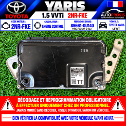 CALCULATEUR MOTEUR TOYOTA...
