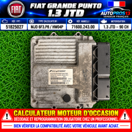 CALCULATEUR MOTEUR  FIAT...