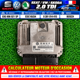 CALCULATEUR MOTEUR AUDI VW...