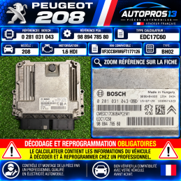 CALCULATEUR MOTEUR PEUGEOT...