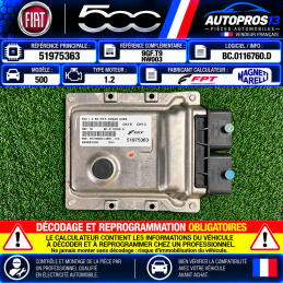 CALCULATEUR MOTEUR FIAT 500...
