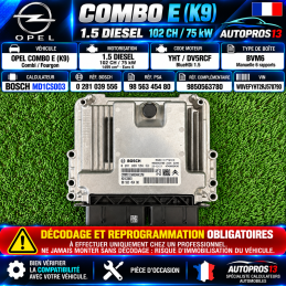 CALCULATEUR MOTEUR OPEL...