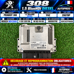 CALCULATEUR MOTEUR PEUGEOT...