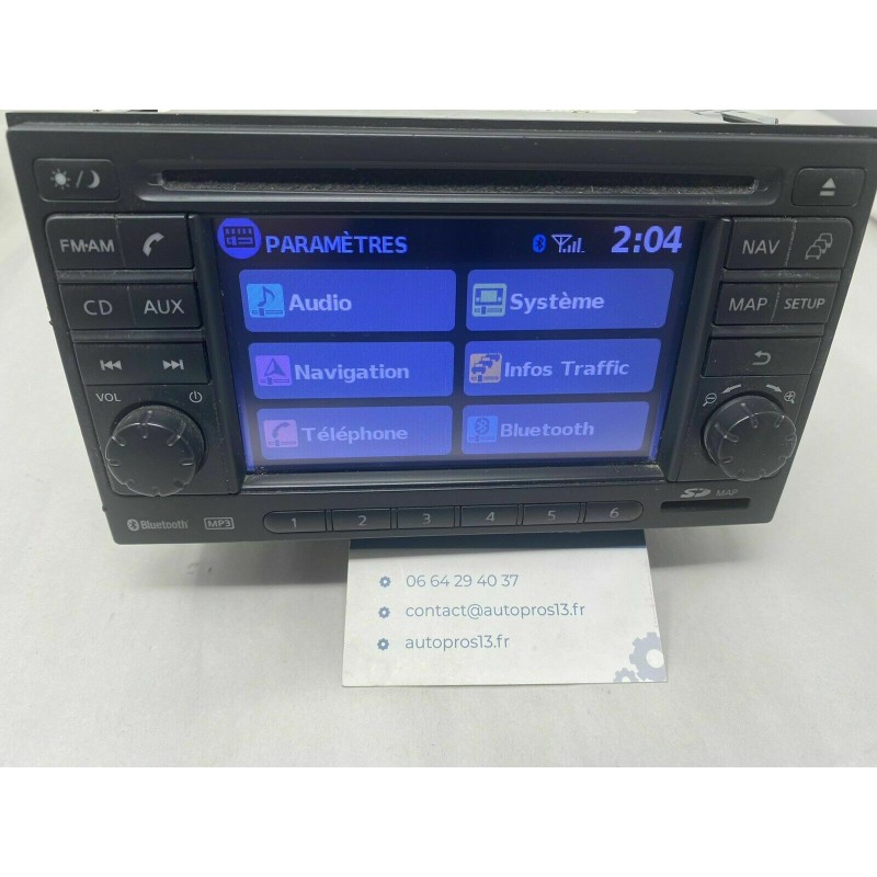 AUTORADIO CD GPS NAVIGATION BLUETOOTH S D NISSAN QASHQAI JUKE MICRA NOTE  CONNECT