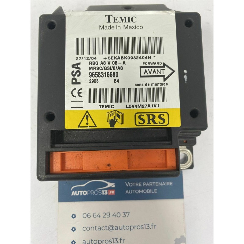 Calculateur Airbag Latéral PEUGEOT 206 - Boîtier ECU Neuf - Réf. 9643400480 / 550661000